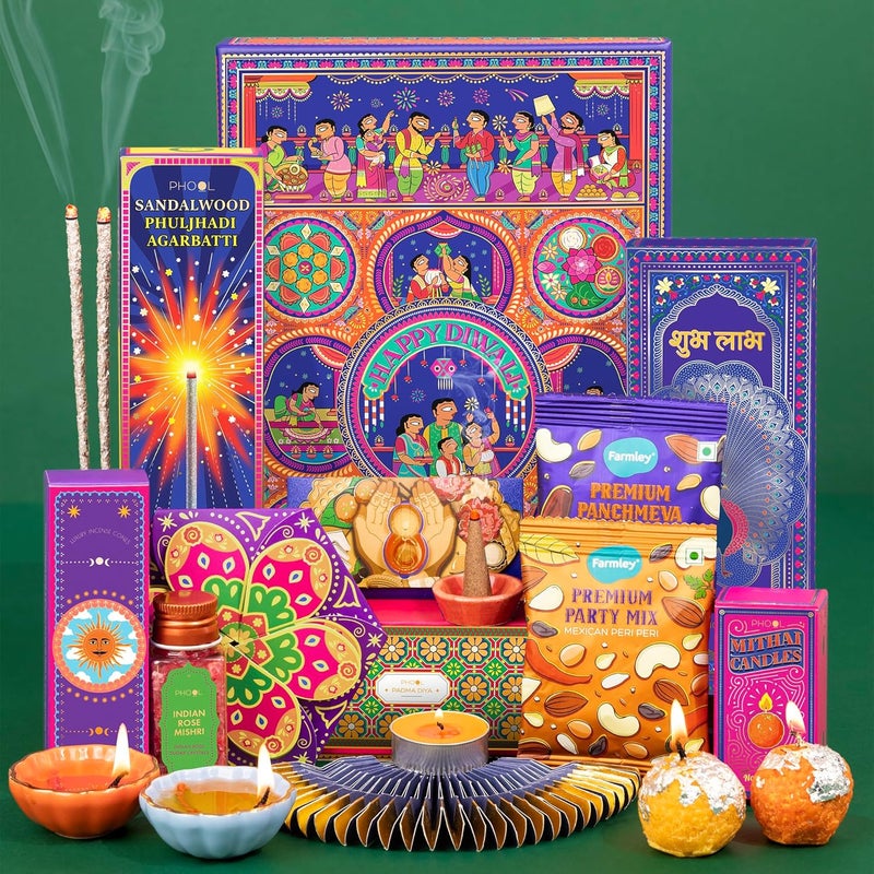 PHOOL LUXURY INCENSE صندوق هدايا فهول ديwali السعيد 2025 - Image 1