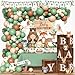 Hombae Woodland Baby Shower Decorations Forest Neutral Baby Shower Party Decorations Safari Animal Backdrop Balloons Banner Box Leaves Cake Topper Sash for Gender Reveal Party Supplies - Image 4