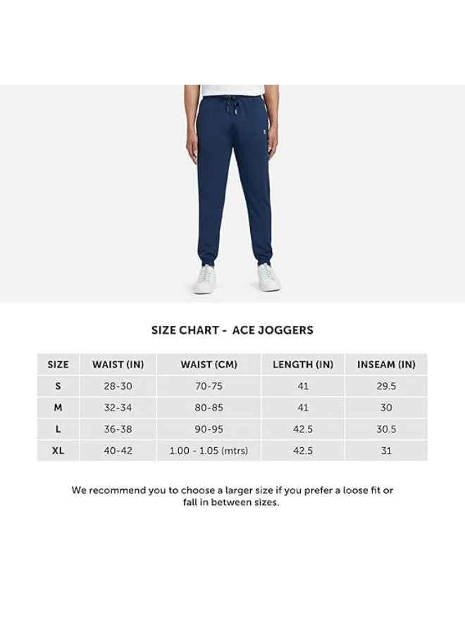 XYXX  Men's Cotton Modal Joggers - Relaxed Fit, Antimicrobial, High Stretch, Sweat Absorbent Solid Ace Loungewear with Zippered Pockets, Drawcord Closure.  | Best Price UAE