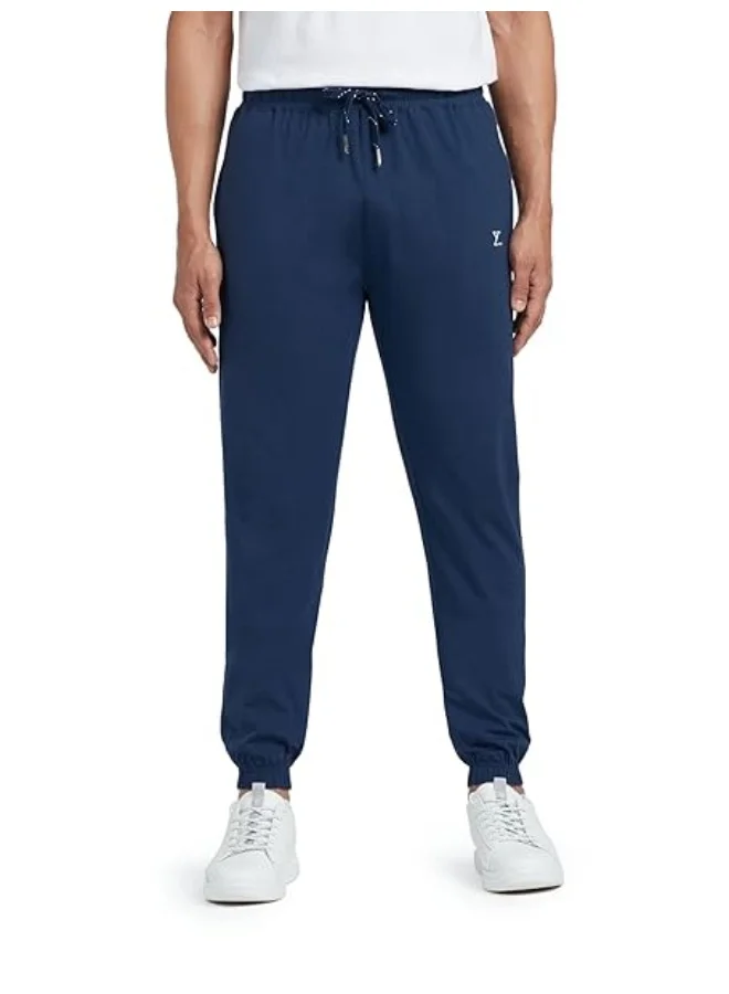 اكس واي اكس اكس Men's Cotton Modal Joggers - Relaxed Fit, Antimicrobial, High Stretch, Sweat Absorbent Solid Ace Loungewear with Zippered Pockets, Drawcord Closure.