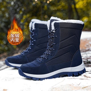 2024 Cross-Border Winter New Cotton Shoes for Women, Thickeneded Long Hair and Velvet Warm Snow Boots, High-Top Ski Sports Boots for Men 1000-dark blue - pzsku/Z070908D539160382CEADZ/45/1750436066/8f844a2b-39b9-48ad-adce-375fa0fd94f6