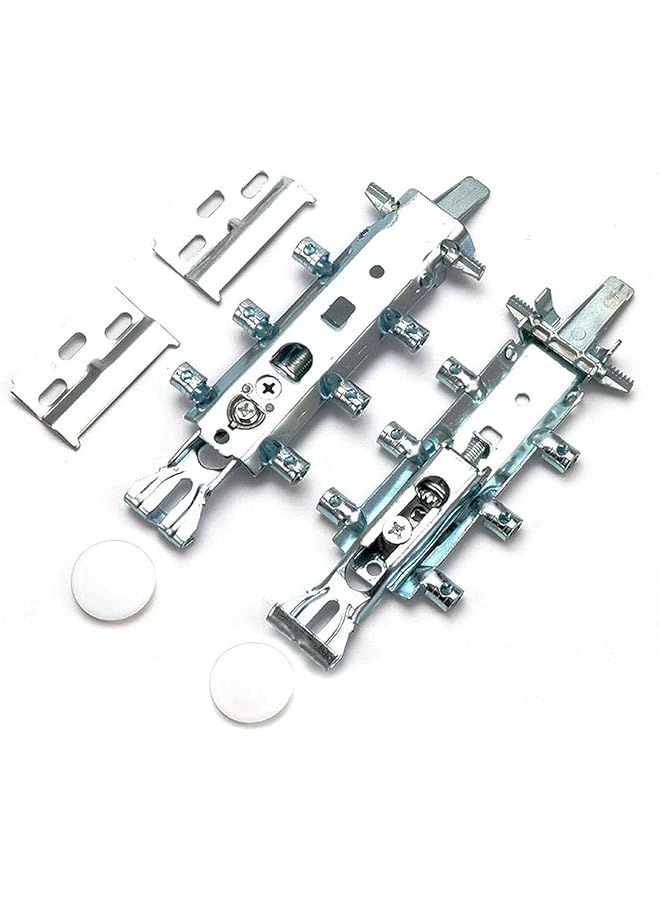 The Bros Concealed Kitchen Cabinet Hangers, 2Pcs Universal Wall Hanging Bracket, Heavy Duty Kitchen Wall Unit Cabinet Plates, Wall Mounted Cabinet Cupboard Holder Suspension Brackets with Cover Caps - Image 1