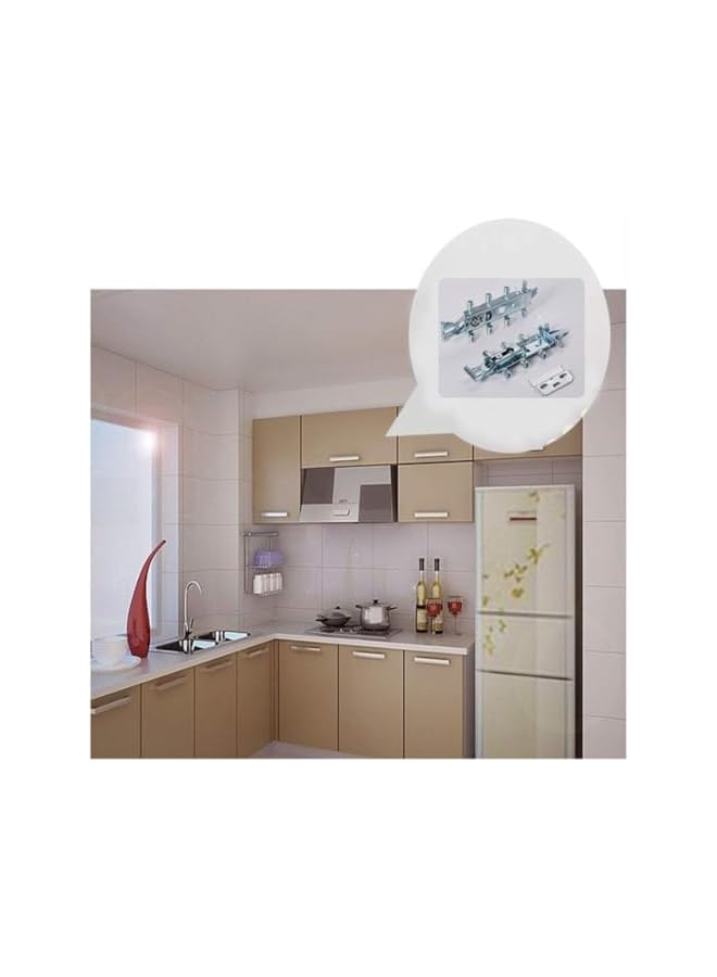 The Bros Concealed Kitchen Cabinet Hangers, 2Pcs Universal Wall Hanging Bracket, Heavy Duty Kitchen Wall Unit Cabinet Plates, Wall Mounted Cabinet Cupboard Holder Suspension Brackets with Cover Caps - Image 5