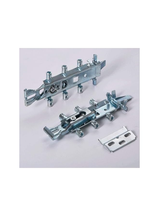 The Bros Concealed Kitchen Cabinet Hangers, 2Pcs Universal Wall Hanging Bracket, Heavy Duty Kitchen Wall Unit Cabinet Plates, Wall Mounted Cabinet Cupboard Holder Suspension Brackets with Cover Caps - Image 2