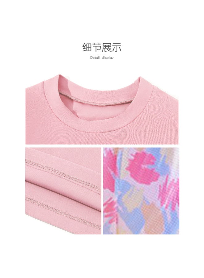 YouYou Children's Swimwear Girls Fashion Swimsuit Small Medium Large Girls Long Sleeve Long Pants Swimwear Separate Hot Spring Swimwear - Image 5