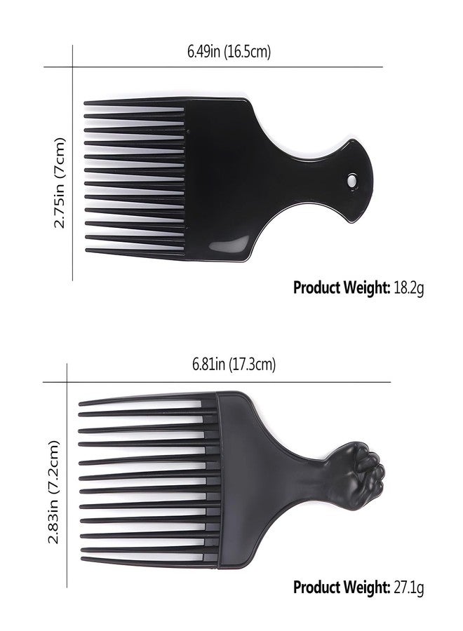 Kootinn 4-Pack Plastic Wide-Tooth Afro Lift Combs for Styling, Detangling, Adding Volume, Suitable for Long, Curly, Thick Hair, Wigs, and Beards - for Men & Women - Image 5