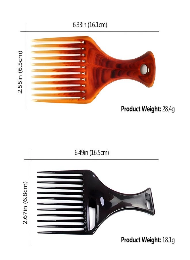 Kootinn 4-Pack Plastic Wide-Tooth Afro Lift Combs for Styling, Detangling, Adding Volume, Suitable for Long, Curly, Thick Hair, Wigs, and Beards - for Men & Women - Image 4
