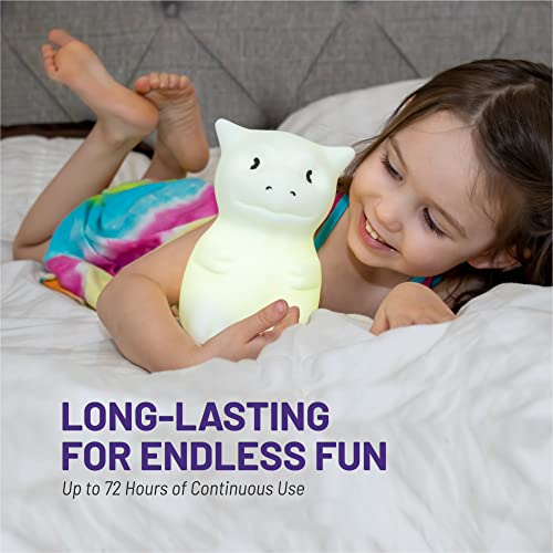 Lumipets Remote Control Silicone Night Light for Kids - Dragon Design with 9 Soft Colors & Sleep Timer - Rechargeable, Battery-Operated Lamp for Bedroom | Baby Nursery, Toddler, Girls, Boys - Image 5