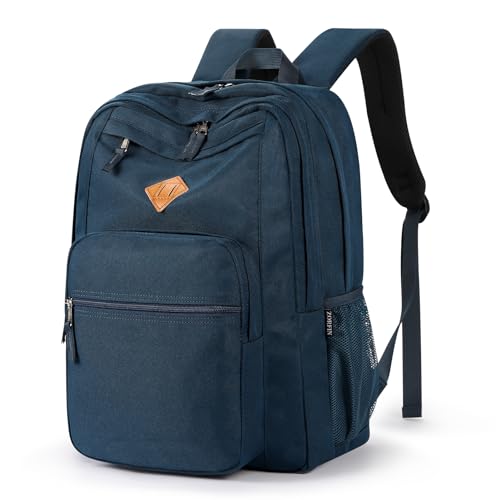 ZORFIN 26L Backpack for College, and Travel: Water Resistant Bookbag - Steel blue - Image 1