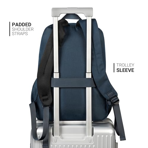 ZORFIN 26L Backpack for College, and Travel: Water Resistant Bookbag - Steel blue - Image 5