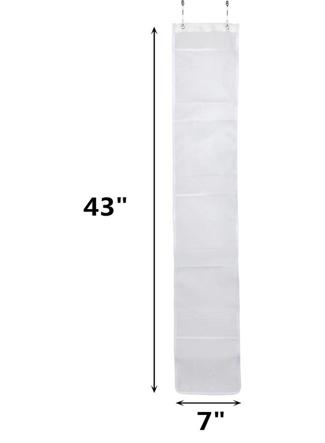 ALYER Hanging Storage Shower Caddy Organizer,Mesh Pockets for Bathroom,Closet,Pantry (White) - Image 2
