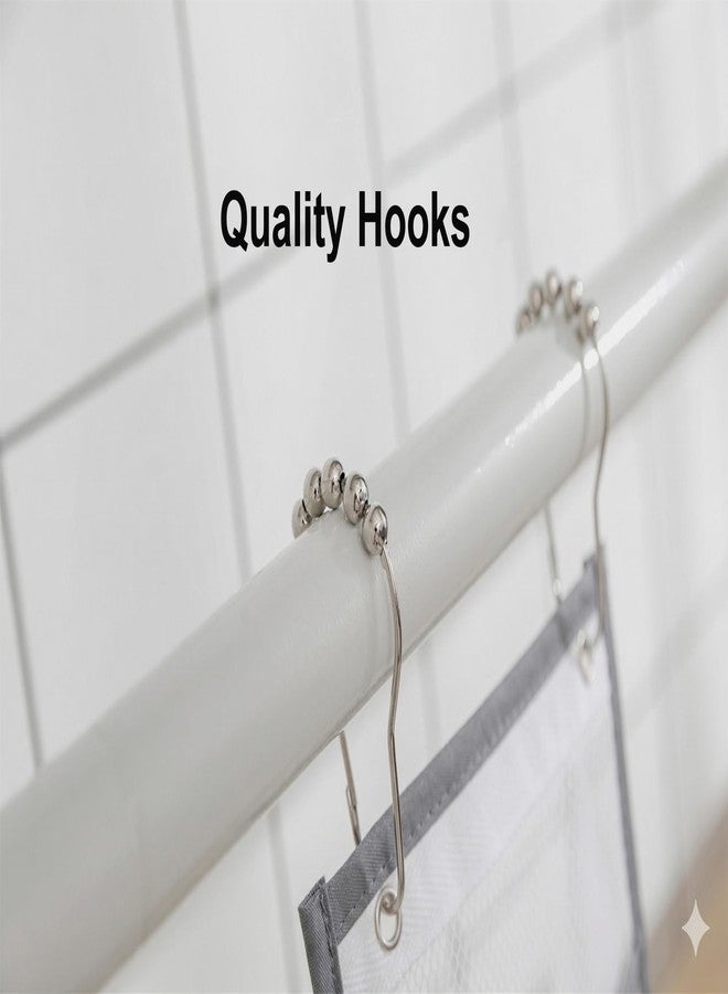 ALYER Hanging Storage Shower Caddy Organizer,Mesh Pockets for Bathroom,Closet,Pantry (White) - Image 5