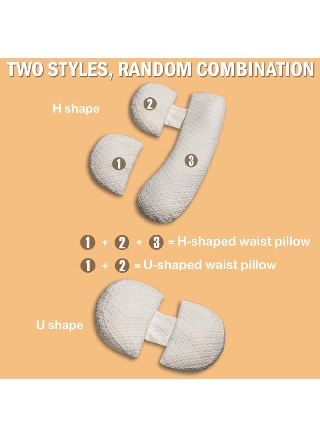 U-HOOME Pregnancy Pillows for Sleeping,Soft Pregnancy Body Pillow Support for Back, Legs, Belly,Hips of Pregnant Women,Maternity Pillow with Adjustable and Removable Cooling Cover - Image 3