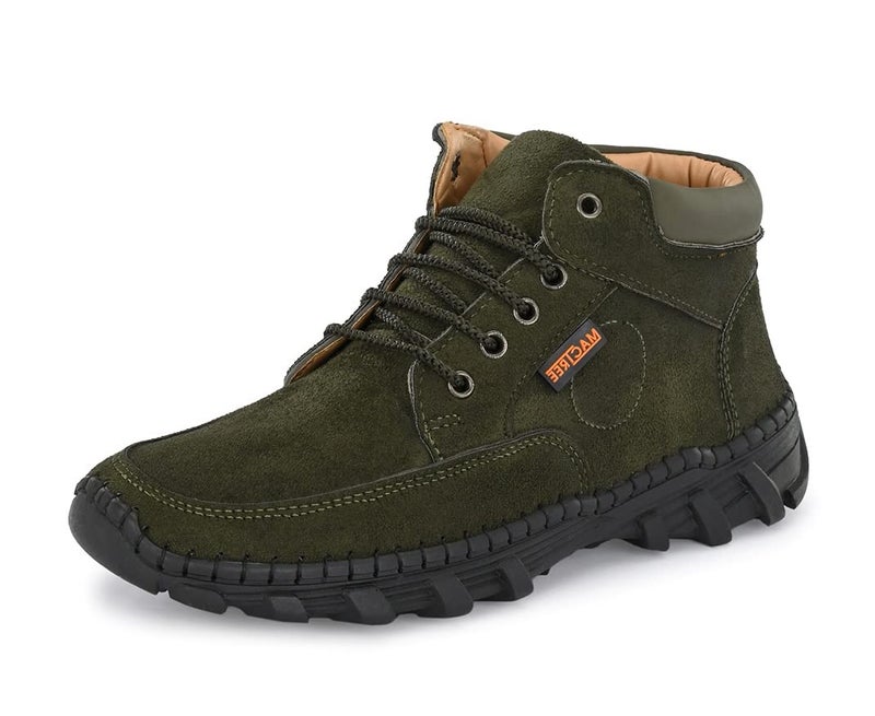 MACTREE Olive Suede Trekking Boot for Men - 42 - Image 1
