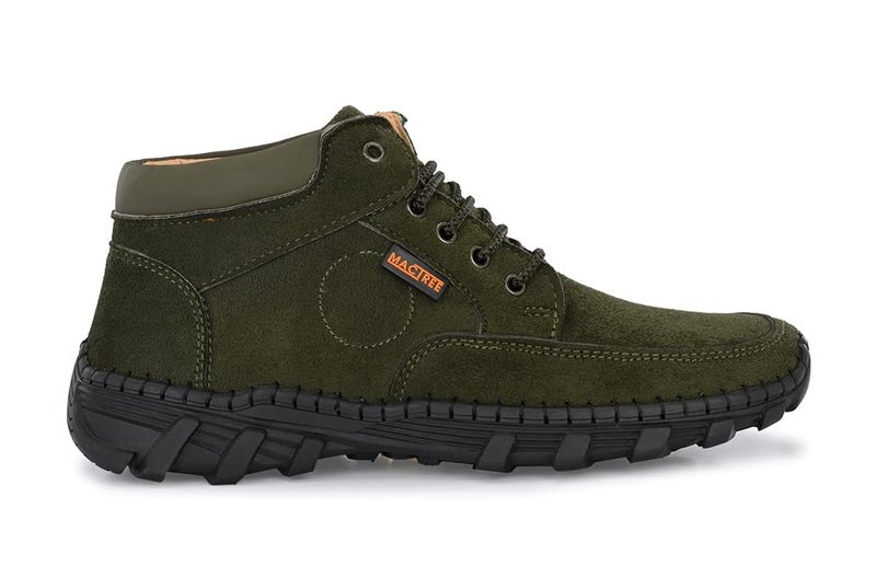 MACTREE Olive Suede Trekking Boot for Men - 42 - Image 5