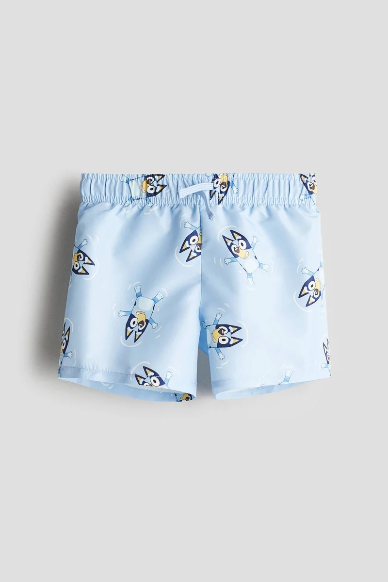 اتش اند ام شورت سباحة مزين برسمة