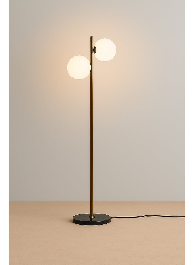 Cluc Gold Globo di vetro floor lamp  - 2 globes - Image 1
