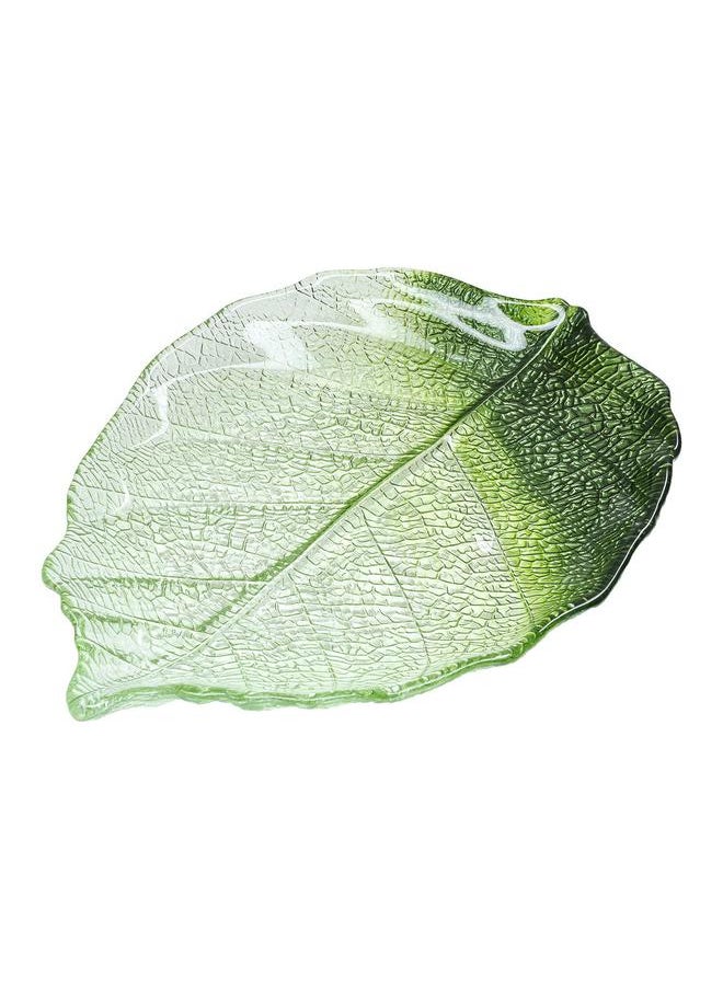Alsaif Glass Serving Plate 34X24X2 Cm Green  - Image 2