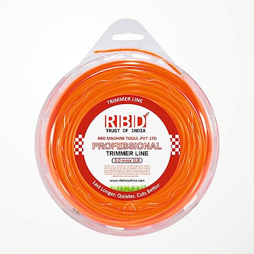 RBD Machine 50 Meter Round Grass Trimmer, 3mm Nylon Trimmer Line Wire for Brush Cutter Trimmer - Image 1
