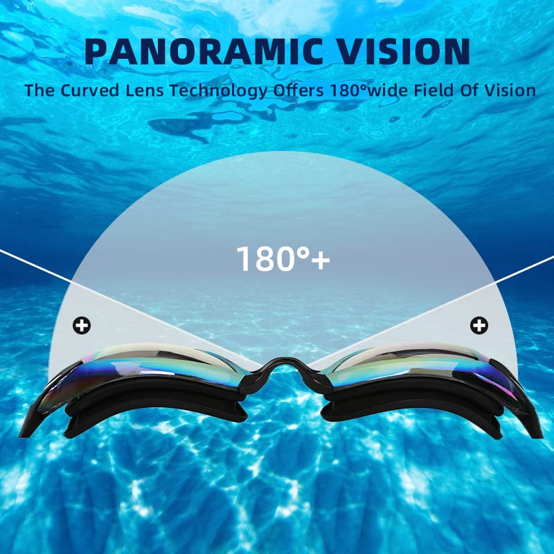 LOCONHA Swim Goggles, 2 Pack Swimming Goggles Anti Fog No Leaking For Adult Women Men Youth (Aqua & Bright Rose) - Image 5
