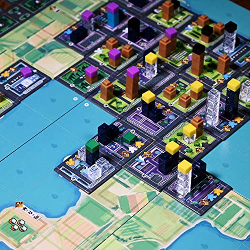 AEG Rolling Heights  Roll your Meeples Build the City  Push your Luck Pool Building Construction Game set in the 1920s  24 Players  Ages 10 - Image 5