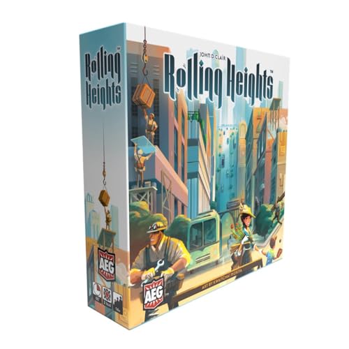 AEG Rolling Heights  Roll your Meeples Build the City  Push your Luck Pool Building Construction Game set in the 1920s  24 Players  Ages 10 - Image 1