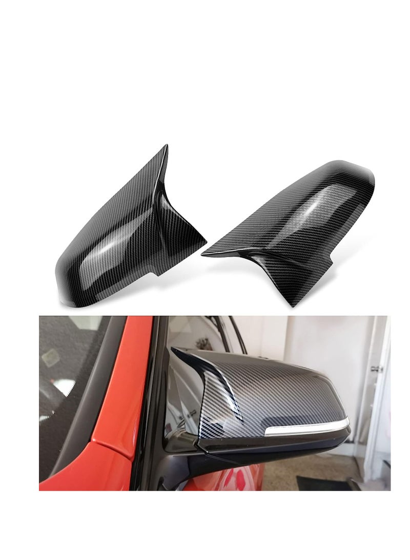 Generic Door Rearview Mirror Cover 2 Pcs Caps Rearview Replacement Carbon Fiber Side Mirror Cover for BMW F20 F22 F23 F30 F31 F32 F33 F36 F87 M2 X1 E84 Carbon Fiber  - Image 5