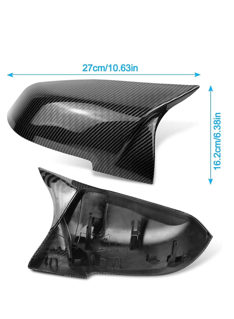Generic Door Rearview Mirror Cover 2 Pcs Caps Rearview Replacement Carbon Fiber Side Mirror Cover for BMW F20 F22 F23 F30 F31 F32 F33 F36 F87 M2 X1 E84 Carbon Fiber  - Image 4
