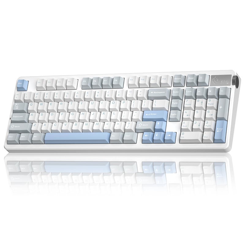 CORBOBO LEOBOG A98-96% Mechanical Keyboard Wireless, Tri-Mode BT5.0/2.4GHz/USB-C, Creamy Keyboard with Number Pad, Gasket Structure Hot Swappable, Custom Gaming Keyboard RGB Backlit with Knob for PC - Image 1