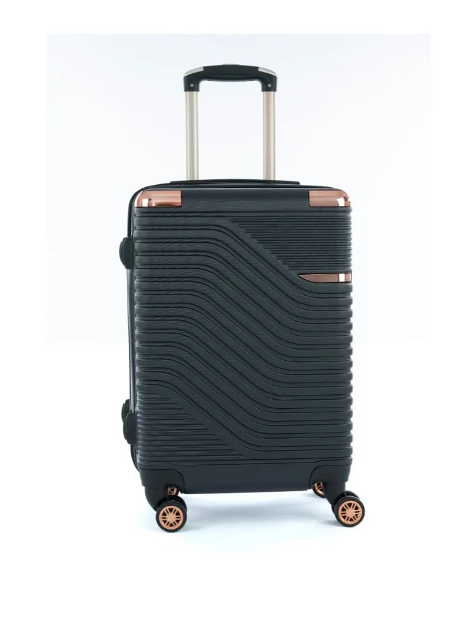ليمرا طقم شنط سفر مكون من خمس حقائب أمتعة لون أسود بمقاس 32"/28"/24"/20"/12 انش