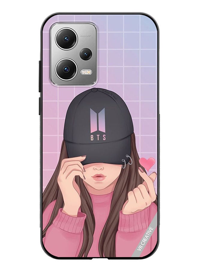 VR CREATIVE Protective Case Cover For Xiaomi Redmi Note 12 Bts Cap Girl Design Multicolour - Image 1