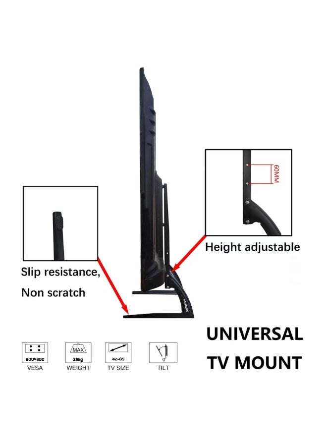 ستارجولد حامل تلفزيون أرضي ستارغولد SG-531T لشاشات من 42 إلى 85 بوصة | متوافق مع معيار VESA العالمي 800x600 | دعم قوي حتى 35 كجم | هيكل فولاذي متين | لا يحتاج إلى حفر في الجدران | حامل أرضي لسطح الطاولة - Image 2