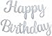BEISHIDA Happy Birthday Banner NO DIYSilver 10Feet PreStrungGlitter Birthday Sign Garland Backdrop Decorations for Women men Party - Image 3