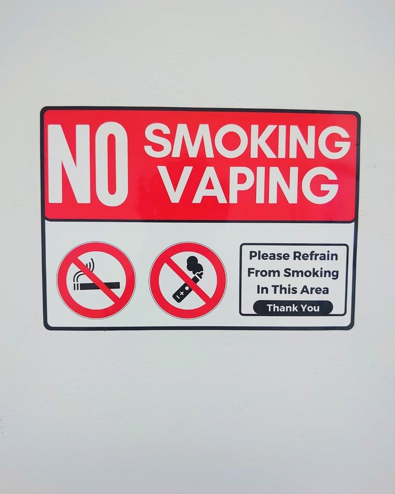 GRAND VINYL ملصق علامة عدم التدخين وعدم التبخير من الفينيل الكبير - عبوة 10 - Image 5