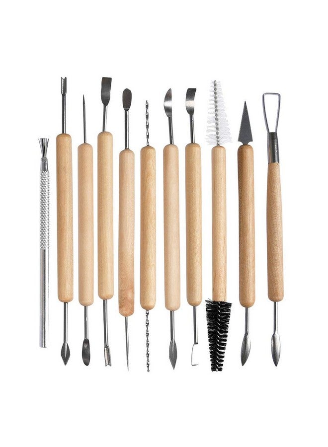ATPWONZ 19 Pcs Pottery Tools Clay Sculpting Tool Set, Ceramic Clay Carving Tools Set for Beginners Expert Art Crafts Kid's After School Pottery Classes Club Children Students - Image 4