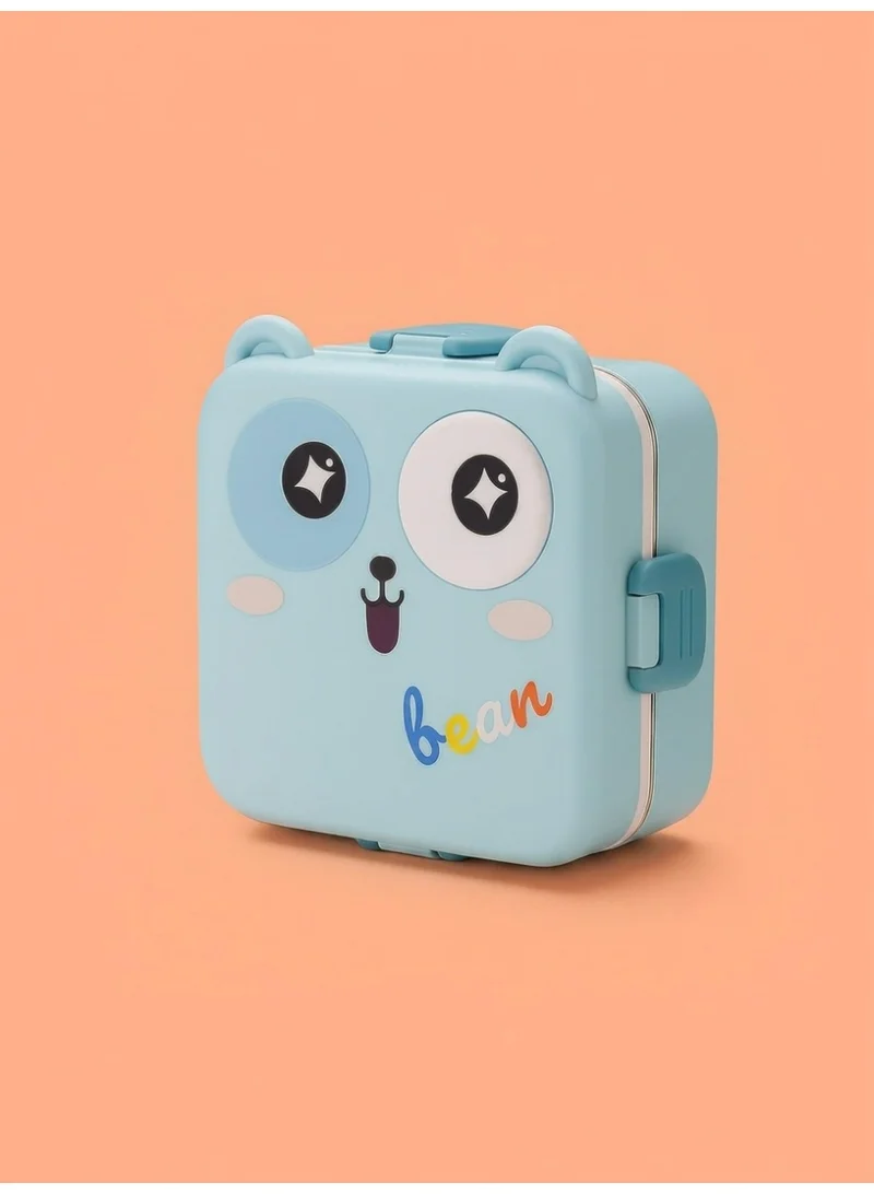 Mobcos blue Cartoon Lunch Box, Bento Box for Kids & Adults, Leakproof Stackable Lunch Containers with Spoon & Whale Design, Dishwasher & Microwave Safe Stainless Steel Japanese Lunch Box Food Storage. (Blue)  | Best Price UAE