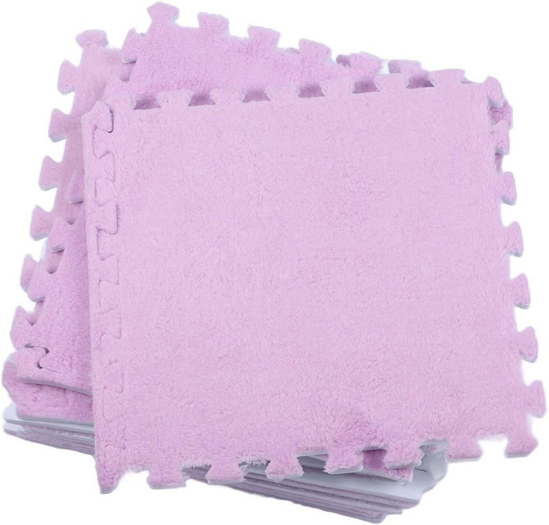 Pomya Antislip Soft Foam Mats | Washable Plush Puzzle Tiles for Kids Bedroom Playroom Nursery (Purple) - Image 4