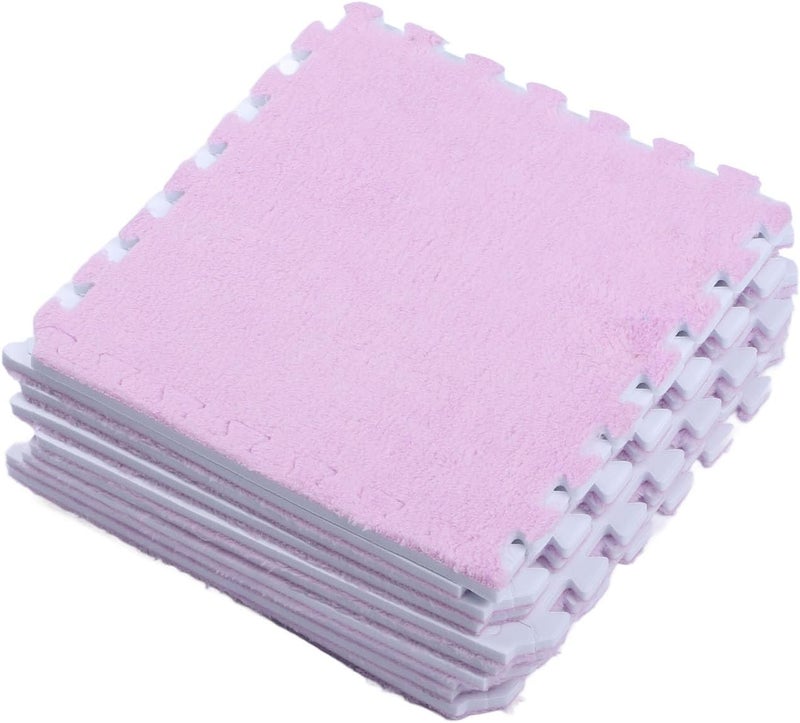 Pomya Antislip Soft Foam Mats | Washable Plush Puzzle Tiles for Kids Bedroom Playroom Nursery (Purple) - Image 5
