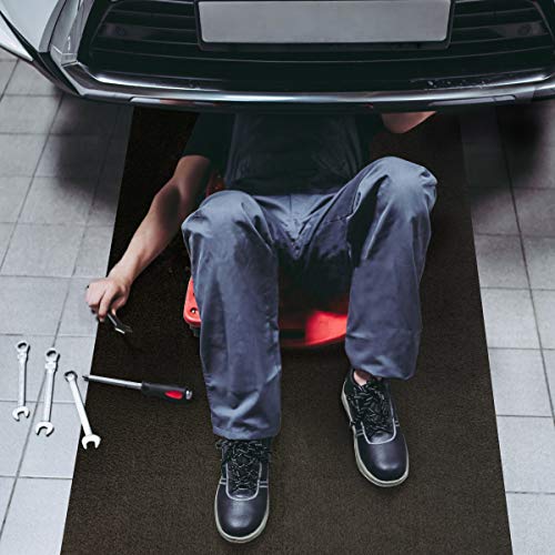 LINLA 61 x 39 in-Absorbent Oil Mat Contains Liquid Garage Floor Mat, Motorcycle Mat for Garage，Reusable, Washable, Protects Garage Floor or Driveway Surface, Shop,Parking, - Image 3