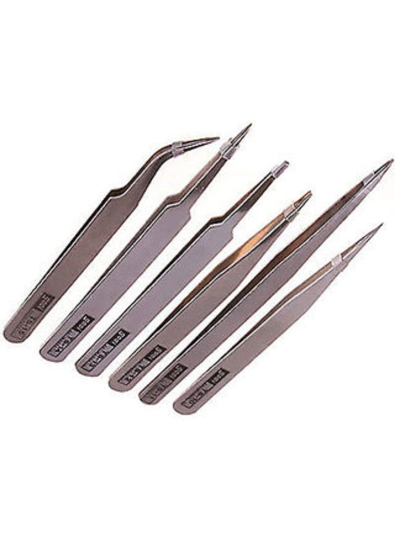 DIY Crafts Diy Crafts CTDIYHI57154 Holder 6 Antistatic Tweezer Maintenance Tool Safe Diy Repair Kit for Jewllery Works Pack of 6 Dising No 5 Multicolor  - Image 2