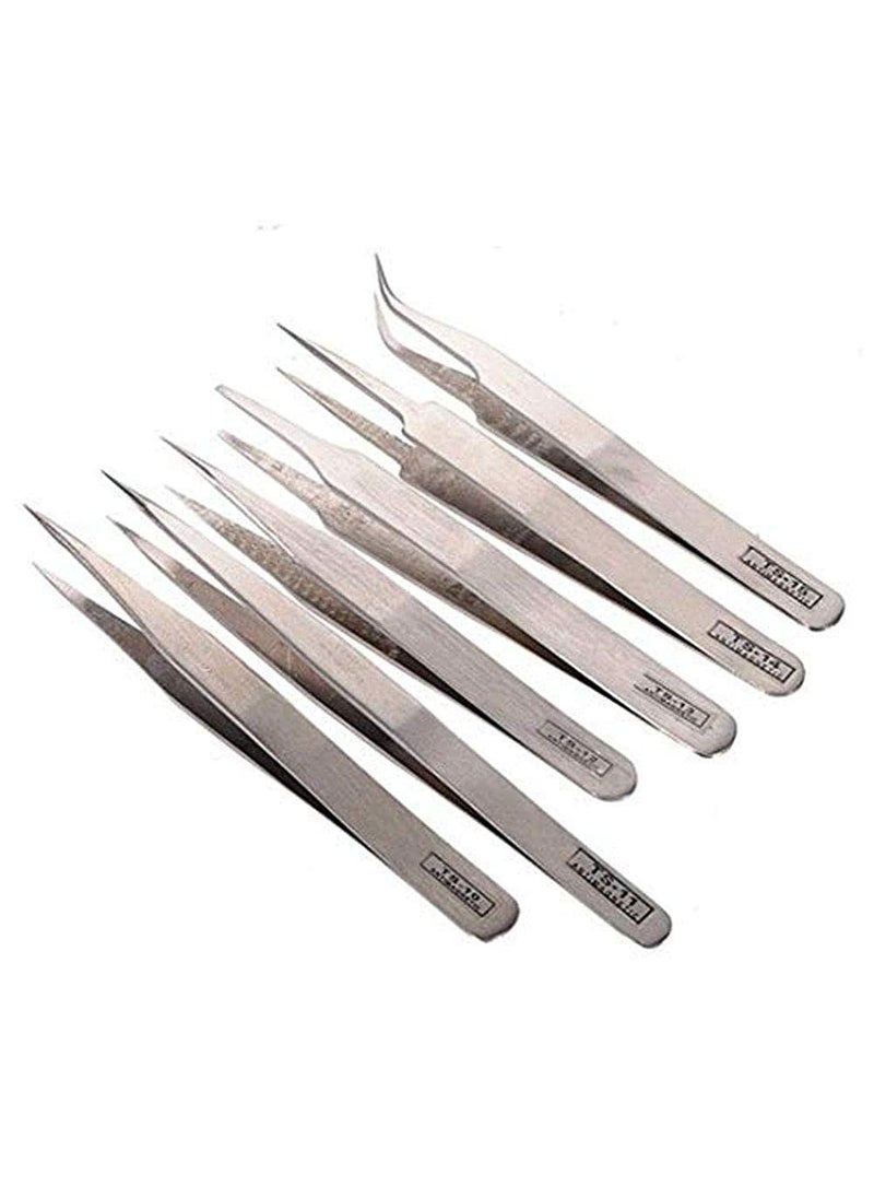 DIY Crafts Diy Crafts CTDIYHI57154 Holder 6 Antistatic Tweezer Maintenance Tool Safe Diy Repair Kit for Jewllery Works Pack of 6 Dising No 5 Multicolor  - Image 1