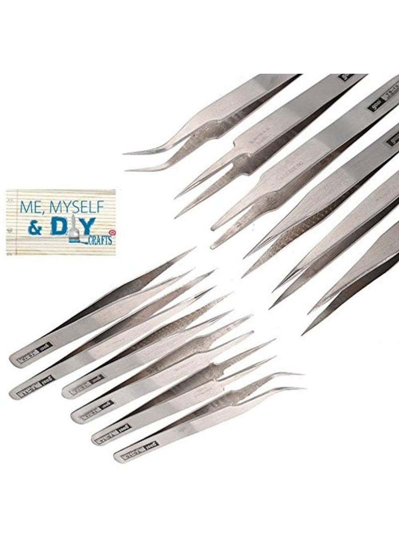 DIY Crafts Diy Crafts CTDIYHI57154 Holder 6 Antistatic Tweezer Maintenance Tool Safe Diy Repair Kit for Jewllery Works Pack of 6 Dising No 5 Multicolor  - Image 3