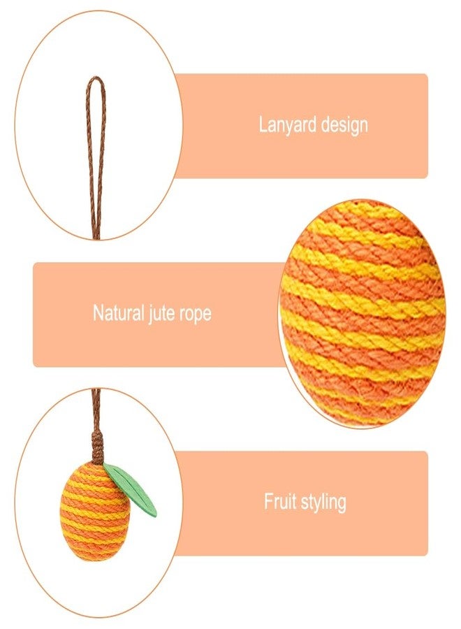 DONGKER Cat Sisal Ball,Fruit-Shaped Cat Hanging Rope Ball Bite Resistant for Cat Cages Door Handles Cat Climbing Frames Posts - Image 2