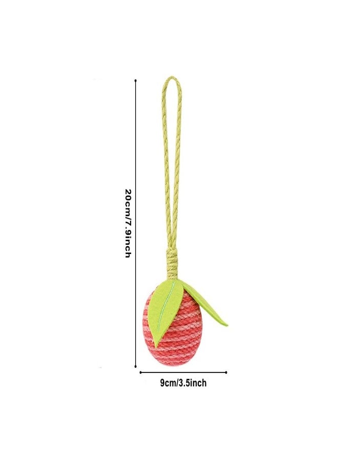 DONGKER Cat Sisal Ball,Fruit-Shaped Cat Hanging Rope Ball Bite Resistant for Cat Cages Door Handles Cat Climbing Frames Posts - Image 4