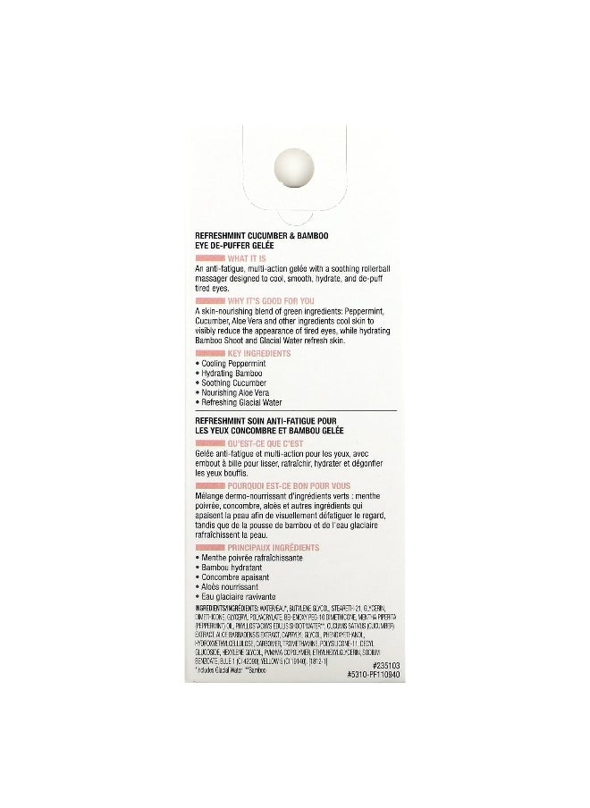 Physician's Formula Physicians Formula, Refreshmint, Cucumber & Bamboo Eye De-Puffer Gelee, Refresh, 0.45 oz (12.8 g)  - Image 3