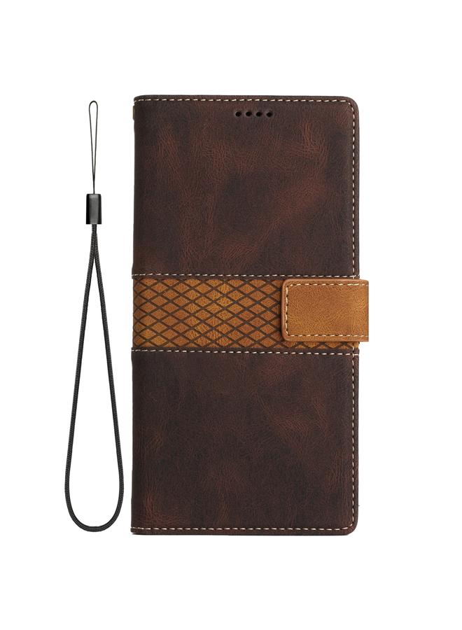 اس-توب جراب هاتف جلدي بخياطة شبكية لهاتف iPhone 14 Pro Max مع حبل - Image 2