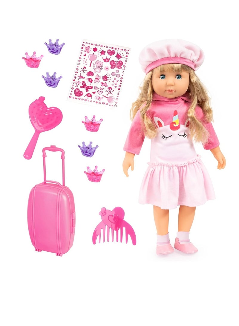 Bayer Charlene 46 cm Unicorn Doll with laugh & Kiss Sounds - 94635CV - Image 1