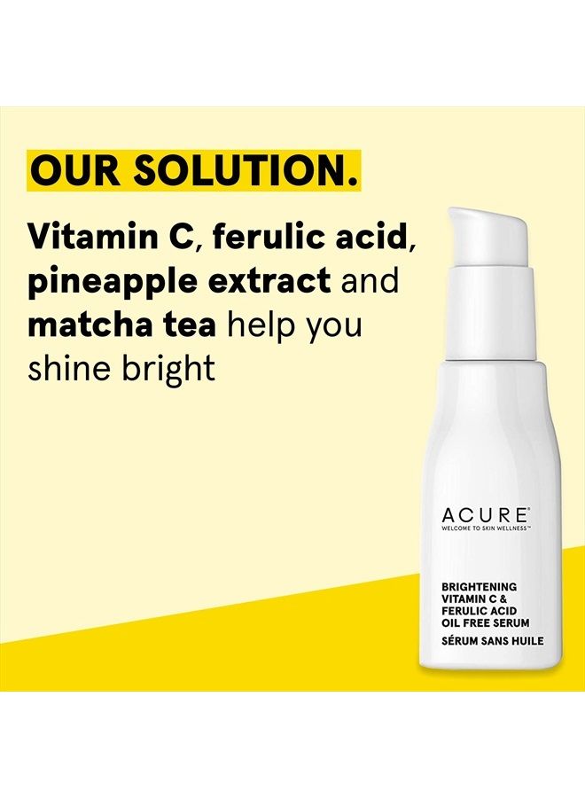 Acure سيروم فيتامين سي وحمض الفيروليك لتفتيح البشرة من ACURE | خالٍ من الزيوت | نباتي بنسبة 100% | لمظهر أكثر إشراقًا | تألقي بخلاصة الأناناس وشاي الماتشا | لجميع أنواع البشرة | 1 أونصة سائلة (قد تختلف العبوة) - Image 3