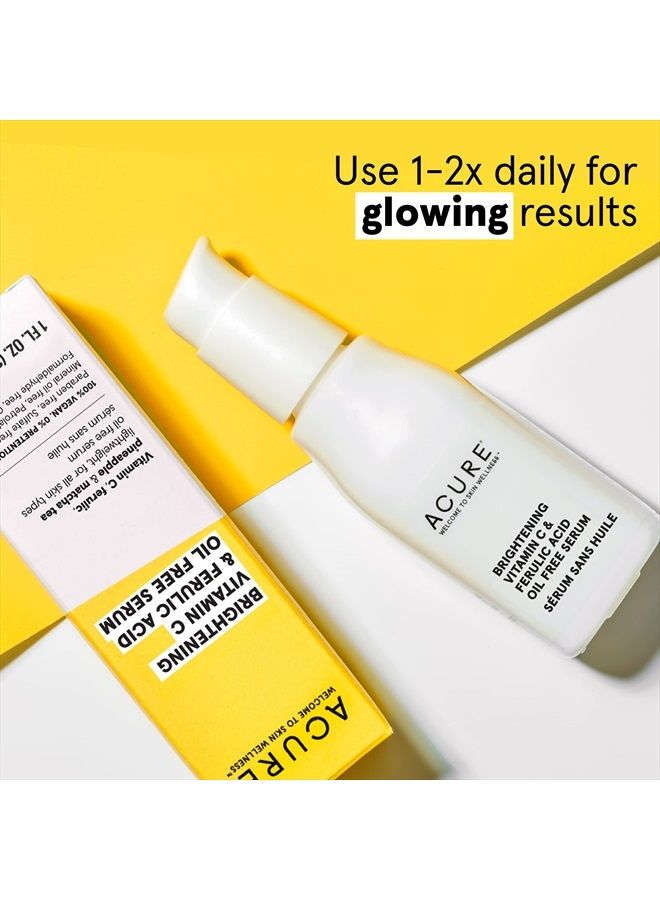 Acure سيروم فيتامين سي وحمض الفيروليك لتفتيح البشرة من ACURE | خالٍ من الزيوت | نباتي بنسبة 100% | لمظهر أكثر إشراقًا | تألقي بخلاصة الأناناس وشاي الماتشا | لجميع أنواع البشرة | 1 أونصة سائلة (قد تختلف العبوة) - Image 4