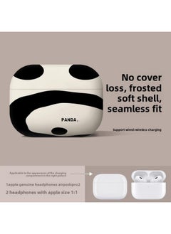 Strawberry Bear Family Airpods Protective Case Cartoon Cute Suitable For Apple 1/2/3 Generation Bluetooth Headset Soft Case-Color:Panda-White-Model:AirpdosPRO2 Generation
